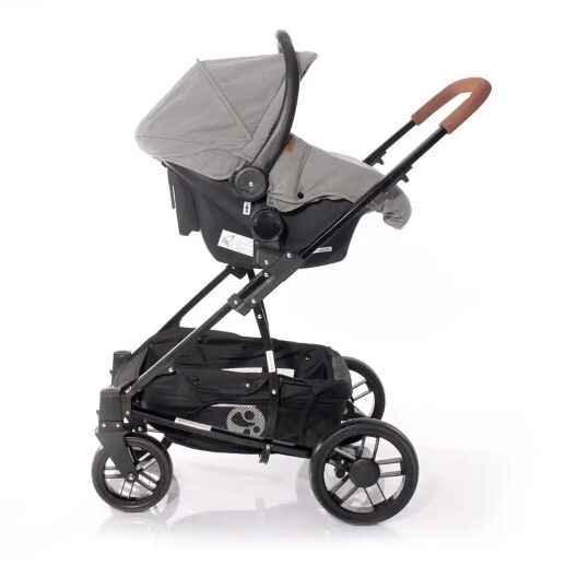 Коляска-трансформер дитячий класична універсальна Lorelli S-500 Dark Grey Lighthouse з автокріслом