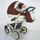 Коляска дитяча класична універсальна 2 в 1 AVALON BUENO Brown-white коричнево-біла