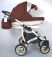 Коляска дитяча класична універсальна 2 в 1 AVALON BUENO Brown-white коричнево-біла