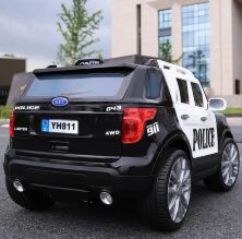 Дитячий одномісний електромобіль машина джип Bambi M 3259EBLR-1-2 Поліція чорно-білий**