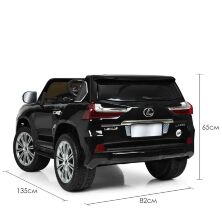 Дитячий двомісний електромобіль Джип Bambi Racer 4WD M 3906(MP4)EBLRS-2 Lexus з планшетом / чорний фарбований*