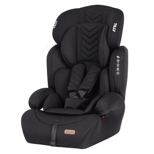 Дитяче автокрісло вага 9-36кг група 1-2-3 TILLY Consul T-531/4 Black чорне