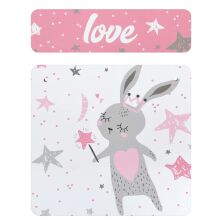 Дитячий столик з двома стільчиками Bambi 501-114 дерев'яний / забарвлення Рожевий Зайчик**