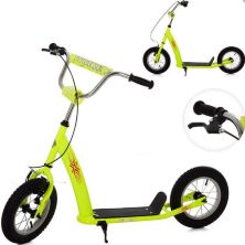 Самокат підлітковий з ручним гальмом SR 2-047-Y на надувних колесах 12 дюймів / колір жовтий