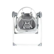 Дитячі електронні музичні гойдалки-шезлонг Lorelli (Bertoni) Portofino Cool Grey Stars. Колір Сірий