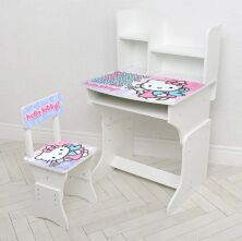 Дитяча парта регульована шкільна зі стільцем 904-142(UA) малюнок Кітті**