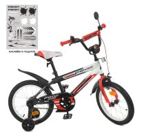 Дитячий двоколісний велосипед PROFI Y16325 Inspirer / колеса 16д / чорно-біло-червоний**