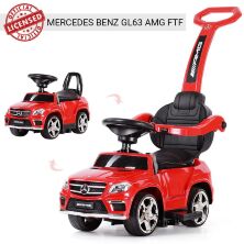 Каталка-толокар Mercedes SX 1578-3 з батьківською ручкою 3в1 червона **