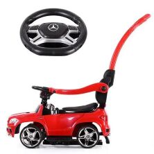 Каталка-толокар Mercedes SX 1578-3 з батьківською ручкою 3в1 червона **