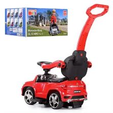 Каталка-толокар Mercedes SX 1578-3 з батьківською ручкою 3в1 червона **