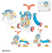 Розвиваючий музичний дитячий ігровий центр N6030 Каталка ходунки штовхач 5в1 (музика світло)