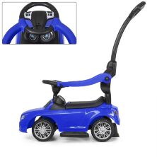 Дитяча каталка-толокар Bambi 2 в 1 Mercedes M 3902L-4 батьківська ручка сидіння під багажником синя **