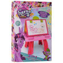 Дитячий мольберт PN-03 3 в 1 столик проектор для малювання слайди маркери губка крейда **