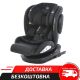 Дитяче автокрісло El Camino Evolution 360 ME 1045 Black Luxe із системою isofix, поворотне 360 / чорне