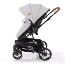 Коляска-трансформер дитячий класична універсальна Lorelli S-500 Grey-Black Cross з автокріслом