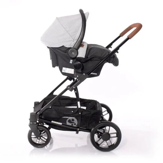 Коляска-трансформер дитячий класична універсальна Lorelli S-500 Grey-Black Cross з автокріслом