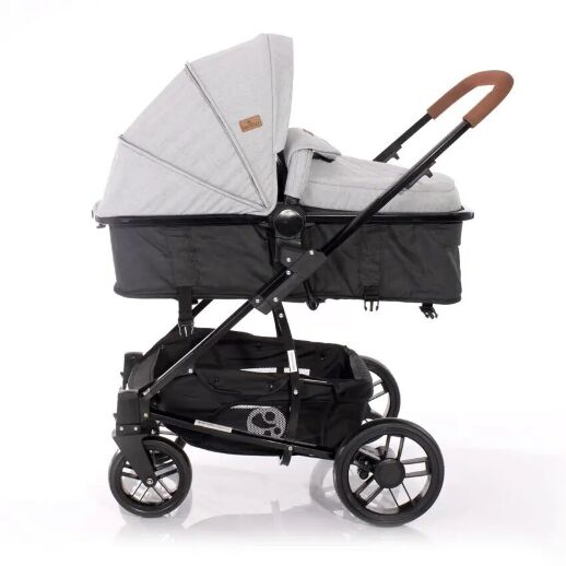 Коляска-трансформер дитячий класична універсальна Lorelli S-500 Grey-Black Cross з автокріслом