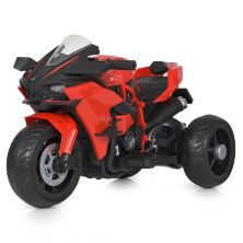 Дитячий електромобіль мотоцикл M 5023EL-3 Трицикл м'які колеса EVA, шкіряне сидіння, MP3, USB, TF / червоний