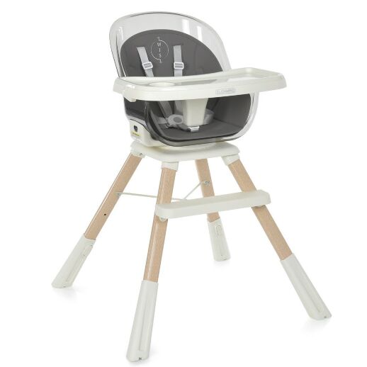 Дитячий стілець для годування EL CAMINO ME 1104 TWIST Gray регульований, сірий