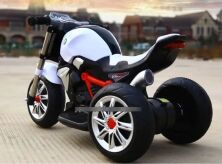Дитячий електромобіль мотоцикл трицикл Bambi Racer M 3639-1 на акумуляторі / білий **