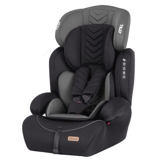 Дитяче автокрісло вага 9-36кг група 1-2-3 TILLY Consul T-531/4 Light Grey світло-сіре