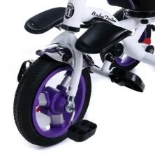 Велосипед коляска дитячий триколісний Baby Trike 6595Ф з ключем запалювання / фіолетовий