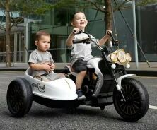 Дитячий електромотоцикл із люлькою M 5049EL-1 MP3, USB, Світлові ефекти