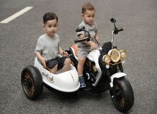 Дитячий електромотоцикл із люлькою M 5049EL-1 MP3, USB, Світлові ефекти