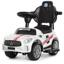Дитяча каталка-толокар Bambi 2 в 1 Mercedes M 4074L-1 батьківська ручка музика біла **