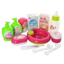 Дитячий ігровий набір інтерактивна кухня велика 008-910 посуд термометр рожева