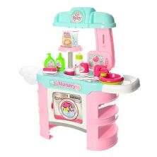 Дитячий ігровий набір інтерактивна кухня велика 008-910 посуд термометр рожева