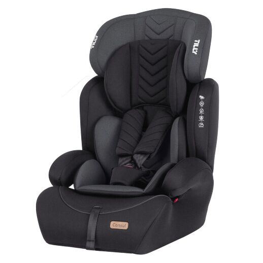 Дитяче автокрісло вага 9-36кг група 1-2-3 TILLY Consul T-531/4 Dark Grey темно-сіре