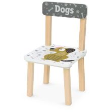 Дитячий столик з двома стільчиками Bambi 501-116(UA) дерев'яний / забарвлення Собачки і укр. алфавіт**