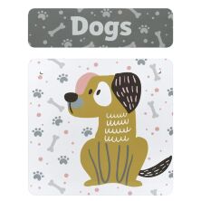 Дитячий столик з двома стільчиками Bambi 501-116(UA) дерев'яний / забарвлення Собачки і укр. алфавіт**