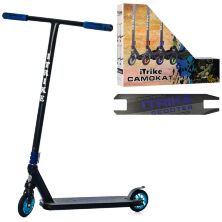 Трюкової двоколісний дитячий самокат iTrike SR2-068-4-BBL підлітковий з HIC системою / чорно-синій