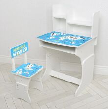 Дитяча парта регульована шкільна зі стільцем 904-144 малюнок Карта світу**