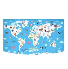 Дитяча парта регульована шкільна зі стільцем 904-144 малюнок Карта світу**