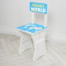 Дитяча парта регульована шкільна зі стільцем 904-144 малюнок Карта світу**