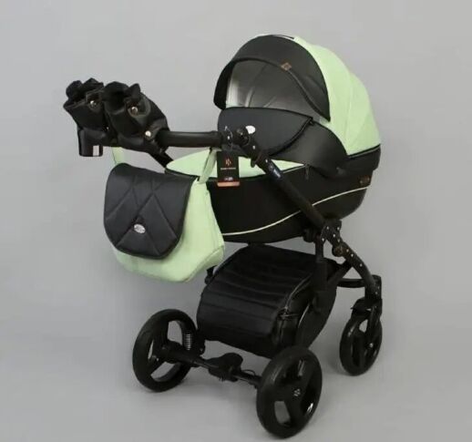 Універсальна дитяча коляска-трансформер Bellini з модульною системою 2в1 салатова