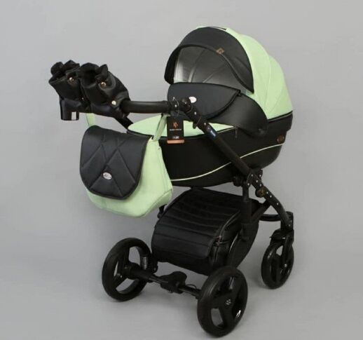 Універсальна дитяча коляска-трансформер Bellini з модульною системою 2в1 салатова