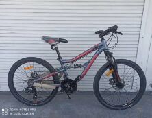 Спортивний гірський велосипед Crosser Legion 24 дюйми сіро-червоний