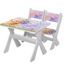Дитячий стіл з двома стільчиками Bambi М 2100-12 Ведмедики білий ***