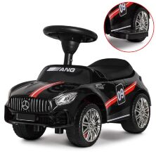 Дитяча каталка-толокар Bambi 2 в 1 Mercedes M 4074L-2 батьківська ручка музика чорна **