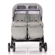 Коляска для двійні дитяча прогулянкова Lorelli Twin Dark Grey Lighthouse з сумкою
