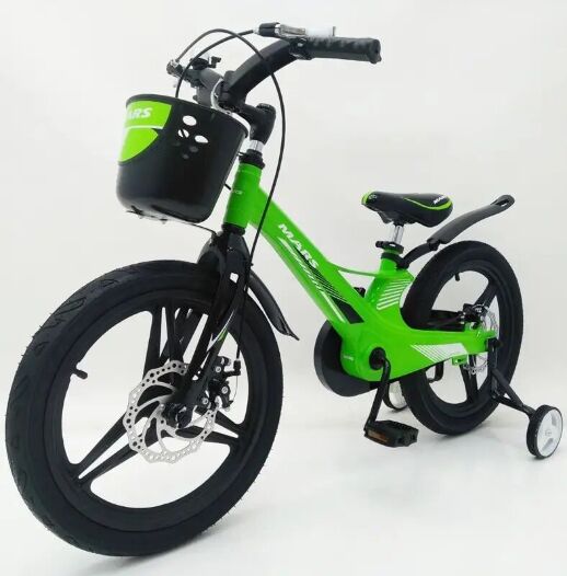 Дитячий двоколісний велосипед MARS-2 Evolution колеса 18 дюймів магнезиевая рама зелений
