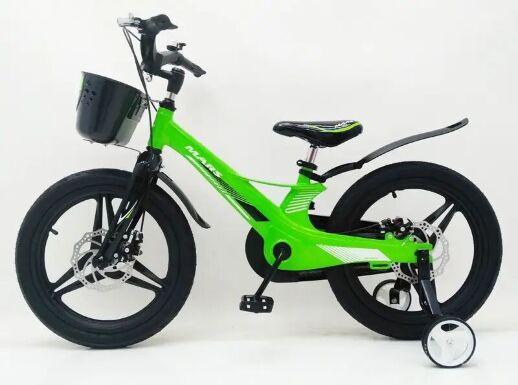 Дитячий двоколісний велосипед MARS-2 Evolution колеса 18 дюймів магнезиевая рама зелений