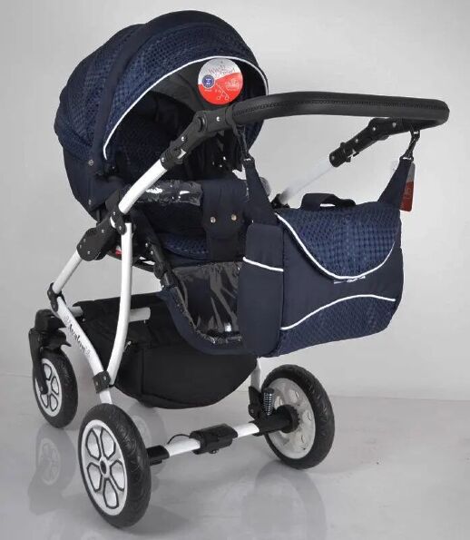 Коляска дитяча класична універсальна 2 в 1 AVALON Blue синя