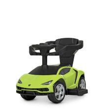 Дитяча каталка-толокар 2 в 1 Bamby 3726-5 c батьківською ручкою з музикою зелене**