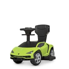 Дитяча каталка-толокар 2 в 1 Bamby 3726-5 c батьківською ручкою з музикою зелене**