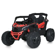 Дитячий електромобіль Джип M 5099EBLR-3(24V) Баггі 4 мотори, шкіряне сидіння, MP3+USB, AUX, FM, червоний